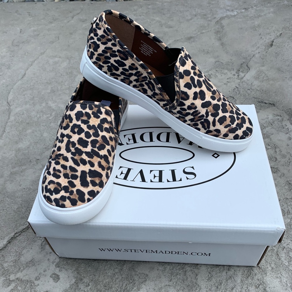 Steve Madden leopard sneakers
